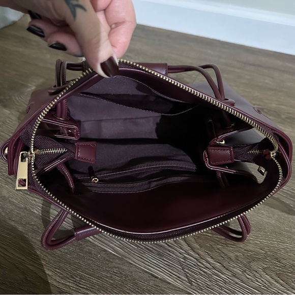 NWT Anthropologie Dark Red Handbag - Picture 5 of 5